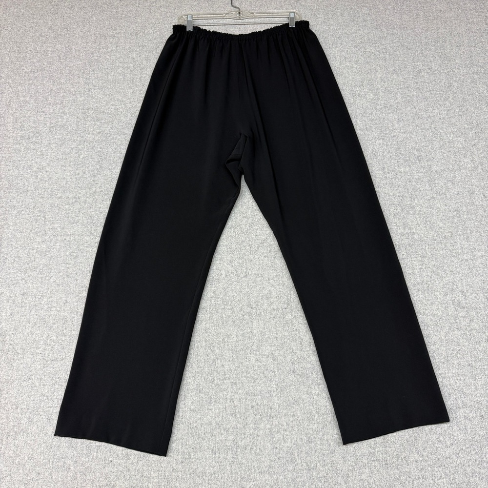 Mack and Mack Wide Leg Pants XL Black Elastic Waist Handmade Professional Dressy